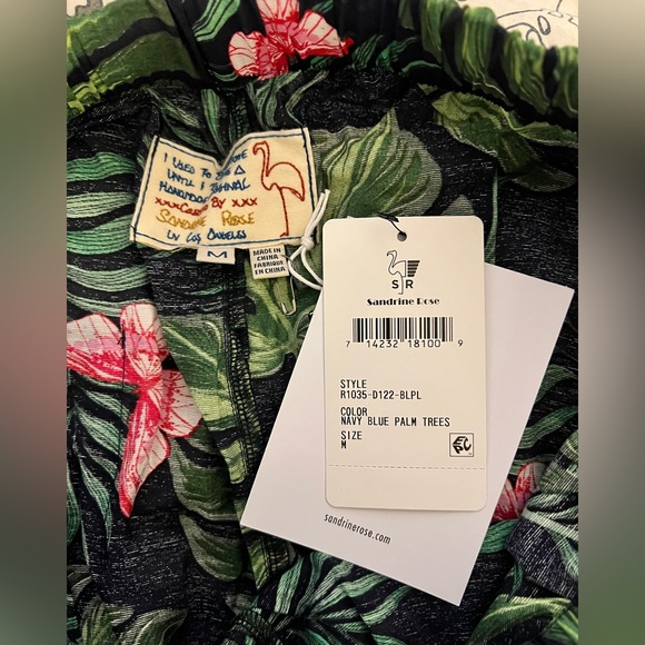 NWT Free People Sandrine Rose Butterfly Tropical Bush Pants - Picture 12 of 13